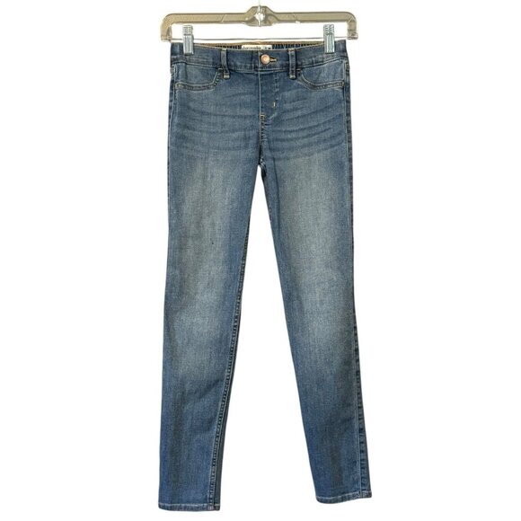 Abercrombie Kids Mid‎ Rise Pull On Jean Legging Blue Girls Size Slim 11/12 Youth - Picture 1 of 14